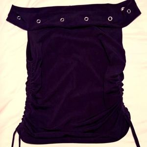 Ruched top with grommets